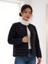 Plus-Size Damenjacke mit Polsterung und langen Ärmeln | Nicht dehnbarer Stoff